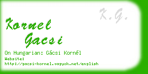kornel gacsi business card